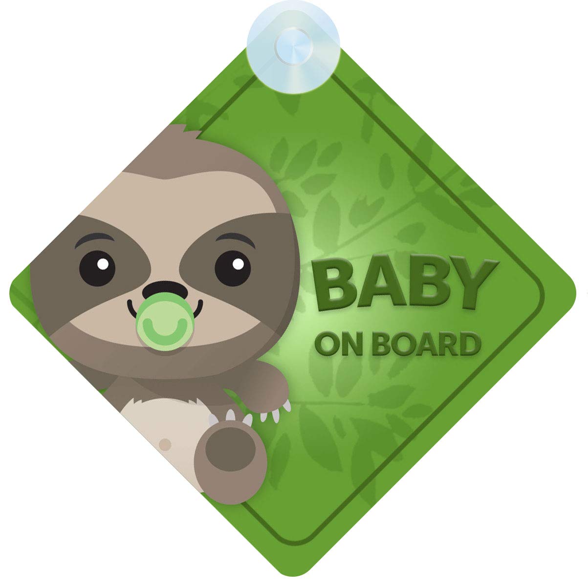 Baby Sloth on Board Car Sign (Baby on Board) Boy or Girl Children's Non Personalised Animal Theme