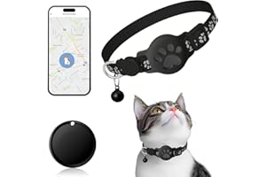 JNLIK Pet Tracker,GPS Collar for Cats (Android Only) Smart tag,Waterproof Compatible with Google Find My,No Monthly Fee,Advanced Tracking Solution Smart Collar for Pet Safety Ideal Small Large Cats