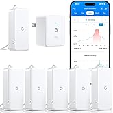 GoveeLife 2.0 WiFi Hygrometer Thermometer with Gateway, Mini Sensor 6-Pack | Temperature and humidity monitor with APP alert, 2yr data &amp; battery, indoor for wine cellar/bedroom/basement, 2.4G Wi-Fi only