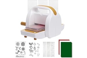 FIND SCRAPBLOOMS Mini Die Cut and Embossing Machine, Mini Die Cutting Machine for Scrapbooking,Cardmaking, 3 1/8" Feeding Slot for 3" Paper Cardstock (Brown)