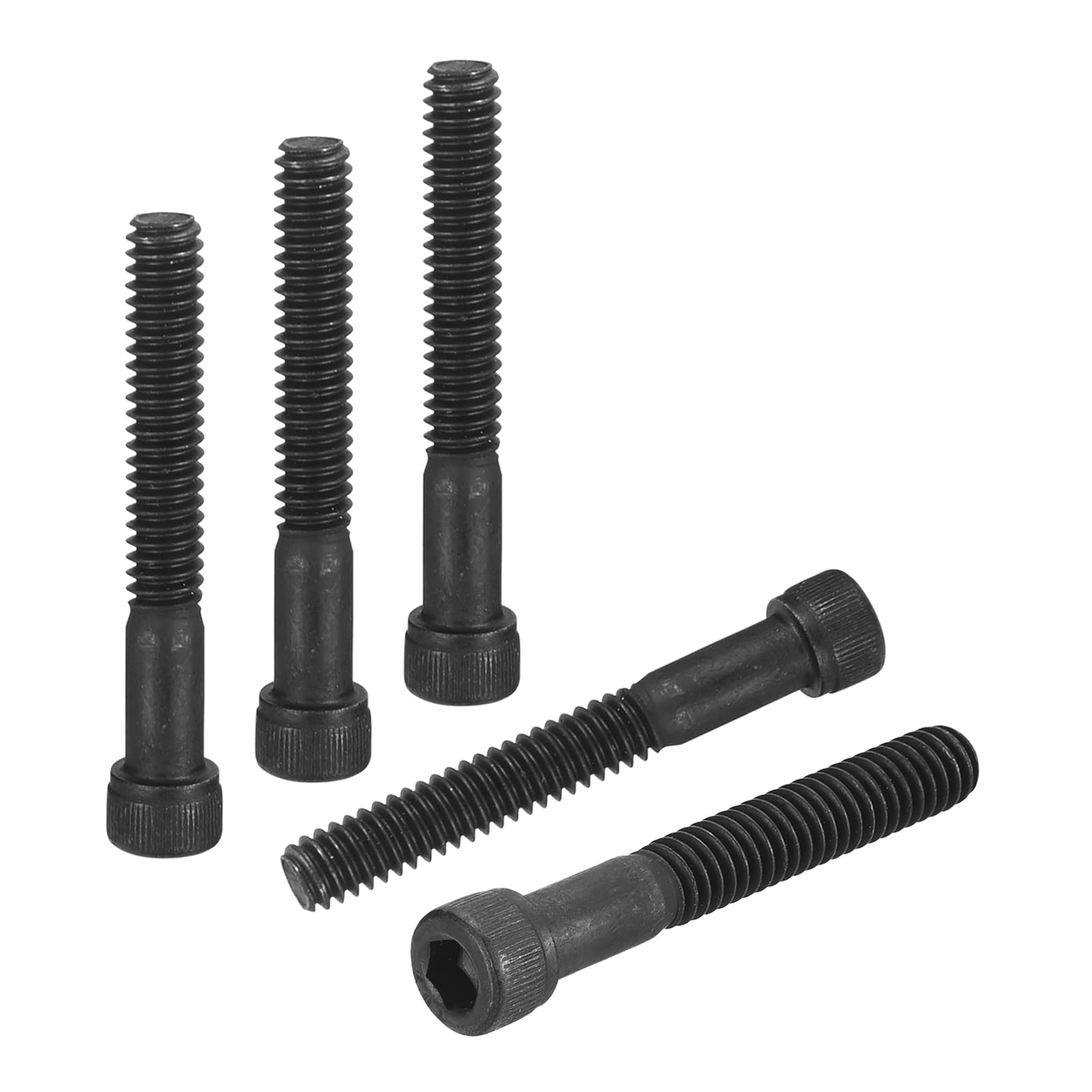 DTGN 1/4"-20x1-1/2" Socket Head Cap Screws Bolts - 25Pack - Good for Road Bicycle, Mountain Bike, Auto, Motorcycle - Carbon Steel Hex Head Metric Screws, Black
