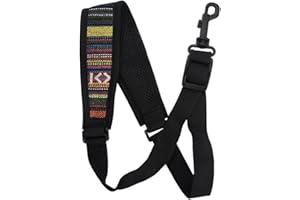 Saxophone Strap, Adjustable Single Shoulder Sax Strap Portable Cotton Neck Sax Strap(Folk Style)