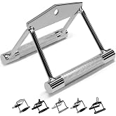 Yes4All Heavy Duty Double D &amp; Single D Row Handles, Cable Attachments | Durable steel construction and non-slip grips for seated rows, lat pulldowns, and tricep pushdowns, built for long-term use