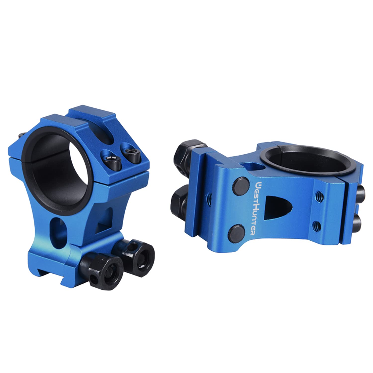 WestHunter Optics Dovetail Scope Rings, 1 Inch 30 mm Tactical Precision Scope Mount | 36 mm Center Height, Blue