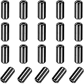 Lusofie 20PCS Shoelace Locks Buckle Alloy Shoelace Buckle Lock for No Tie Shoelaces Metal Lock Buckles Tip Ends for Sneaker Shoelaces(Silver Black)