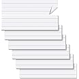 150 Sheets Sentence Strips Word Strips Ruled Sentence Strips School Learning Sentence Strips, 3 x 12 Inch for School Office Supplies, 6 Pieces (White)