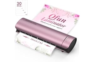 QFUN Laminator Machine Thermal Laminating Machine with Sheets 11x17 Personal Laminator for Teachers, 13 Inch Lamination Machine 60S Warm Up Office Presentation laminators, A3 Portable Paper Laminate Kit