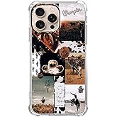 malegaon Vintage Cowboy Case for iPhone 16 Pro Max,Aesthetic Wild West Life Collage,Trendy Cool Soft TPU Bumper Case for iPhone 16 Pro Max