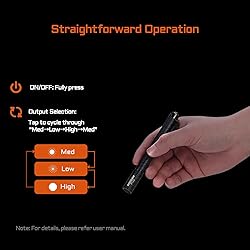 ACEBEAM PT20 2 AAA EDC Flashlight Rechargeable, 500