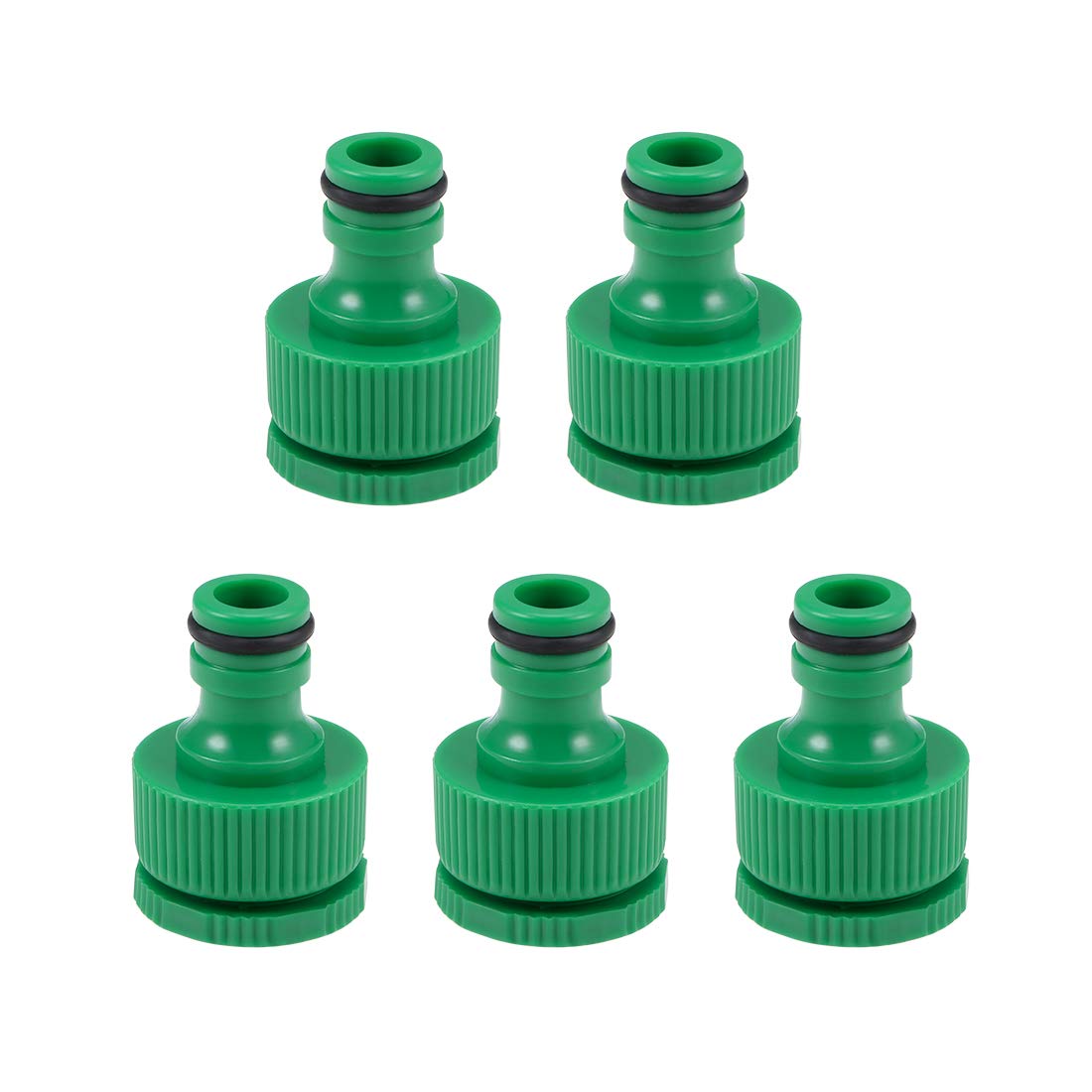 sourcing map Hose Tap Connector G1/2(20mm) Threaded, Faucet Nozzle Quick Connect Adapter for Garden Irrigation System 5pcs