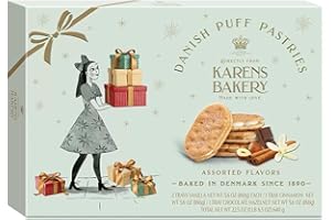 Essential Products Karens Bakery Danish Puff Pastries Cookies, layers of With Vanilla crème filling 16.9 oz | 96 Layers Pastry