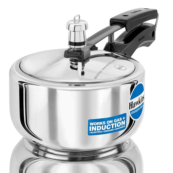 HAWKINS B25 PRESSURE COOKER, 2 LITRE, SILVER