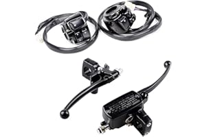 ASTRA DEPOT Combo Switch Control w/Harness + Clutch Lever Hydraulic Brake Master Cylinder Compatible with 1996-2012 Harley Softail Dyna Sportster V-Rod 1" Handlebar