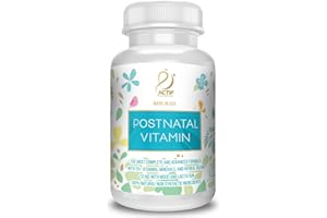 ACTIF Postnatal Vitamin with 25+ Organic Vitamins and Organic Herbs, Nursing and Lactation Supplement, Supports Baby's Brain Development, Non-GMO, Made in USA, 90 Count