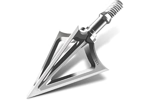 JIANZD Archery Broadheads 100/125 Grain Fixed Blades Stainless Steel Hunting Broadheads for Crossbow Recurve Bow and Compound Bow 6/12 PK