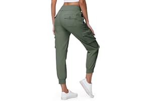 BGOWATU Women's Hiking Cargo Pants Lightweight Quick Dry Joggers Athletic Casual Travel Pants with 6 Pockets