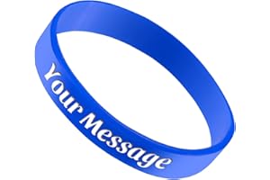 50Pcs Custom Silicone Wristbands Personalized Debossed Rubber Bracelets for Motivation, Party favors, Events, Birthdays, Awar