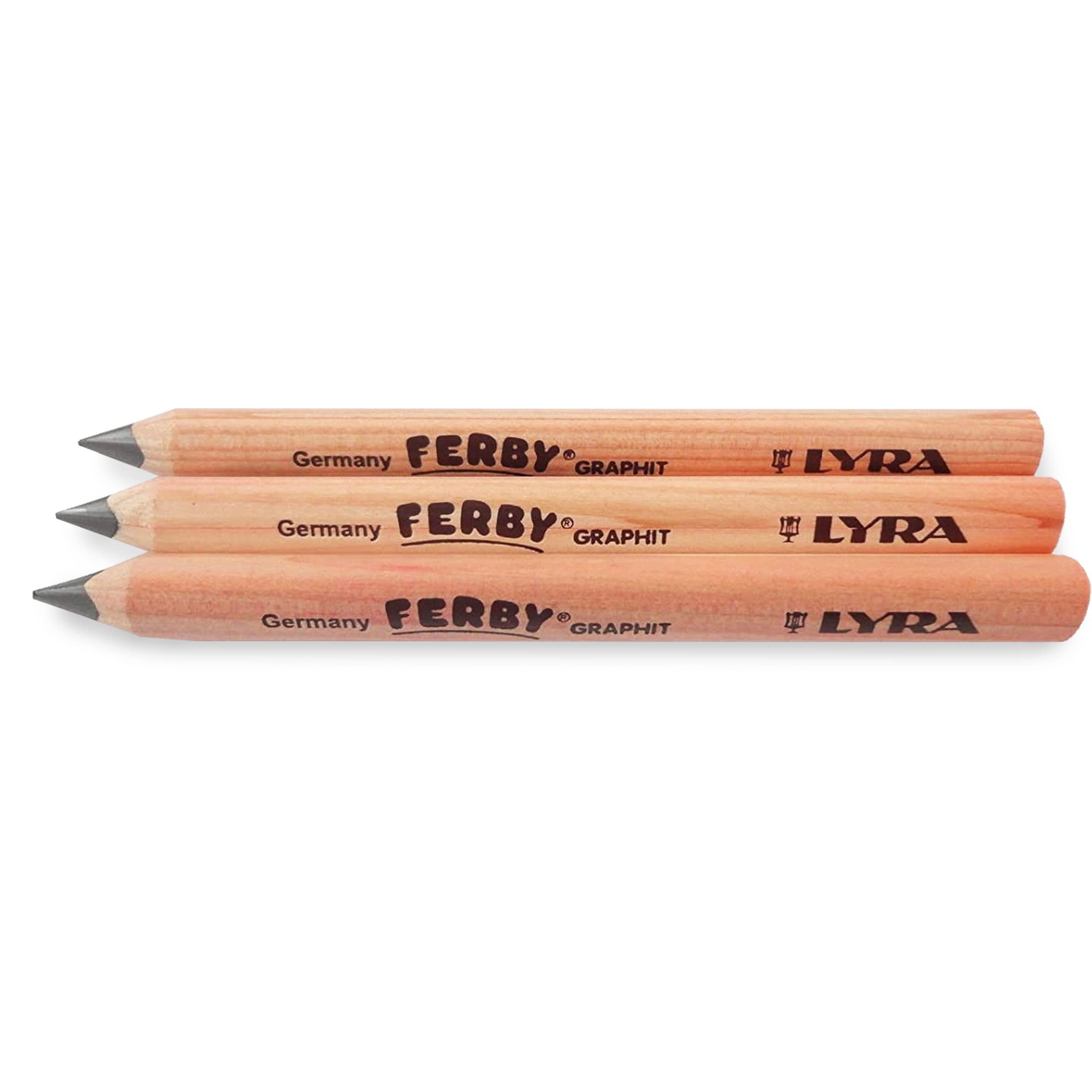 LYRA 3 x Ferby Triangular Jumbo Chunky Pencils Pre School Writing Learning Art