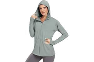 VUTRU Women's UPF 50+ Sun Protection Hoodie Jacket Lightweight Long Sleeve Sun Shirt UV Hoodie with Pocket