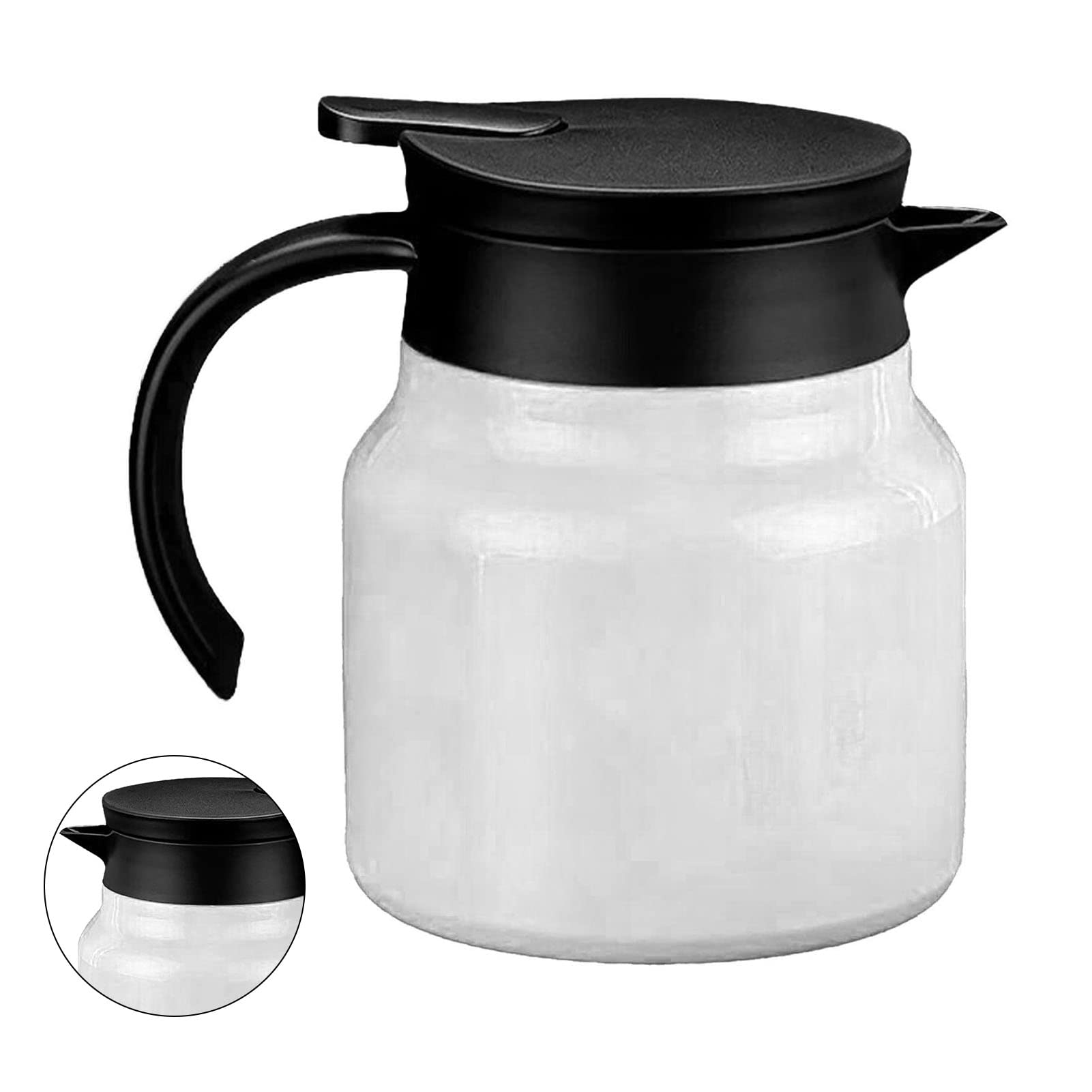 Thermal Coffee Teapot, Insulated Teapot Detachable 1000ml Sturdy Portable Easy to Clean for Kitchen (White)