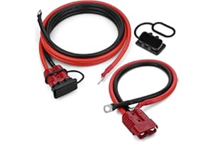 ANCHImsr 7 FT Quick Disconnect Winch Power Cable, 175A Connector Plug with 2AWG Copper Wiring, Forklift Plug Wire Trailer Power Storage Power Harness