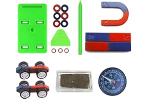 AOMAG Kids Magnets Set for Student Science Learning Magnetic Levitation Kit - Magnets for Kids Including Bar/Ring/Horseshoe/Iron Filings