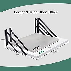 Tectocker-DOU 2 Pc Deep Floating Shelves ; 12 Inch