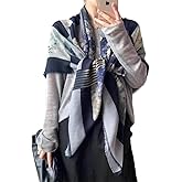 K-Elewon Large Square Scarf 51" Cotton and Linen Hand feel Scarf Fashion Scarves Hair Wrapping Scarfs Neck Scarves for Women