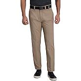 Haggar Mens Cool Right Performance Flex Straight Fit Flat Front Pant-reg. and Big & Tall