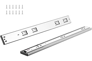 VEVOR 10 Pairs 18 Inch Soft Close Drawer Slides 14 16 18 20 22 24 Inch Heavy Duty Side Mount Rails,Ball Bearing Full Extension Noiseless Dresser Drawer Slides, 100 Lbs Load Capacity