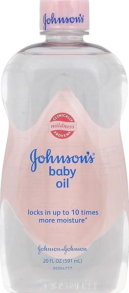 JOHNSON’S BABY OIL, PURE MINERAL OIL TO PREVENT MOISTURE LOSS, ORIGINAL 20 FL. OZ