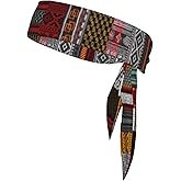 Sports Tie Headband Bandana Running Athletic Sweat Band Elastic Adjustable Sport Head Tie for Men Women Head Ties Ninja Tie Headbands Tennis Sweatbands Soccer Basketball Teams Running Head Band