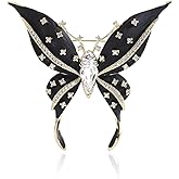 Gold Enamel Crystal Butterfly Brooches for Womne Elegant Rhinestone Pearl Animal Brooch Pins Fashion Jewelry Brooch pin Accessories for Women Gift