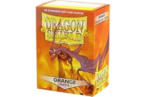 Dragon Shield | Standard Size Card Matte Sleeves | 100 CT - Smooth & Tough Premium TCG Sleeves | Compatible with Pokemon, Flesh & Blood, One Piece & Magic The Gathering | Orange