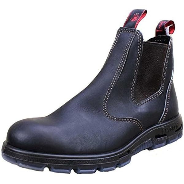 Redback USBOK Chelsea Boots Con Puntale In Acciaio | Colore Claret Brown Taglia 39 EU | Antiscivolo, Resistenti Ad Olio E Acqua, Made In Australia
