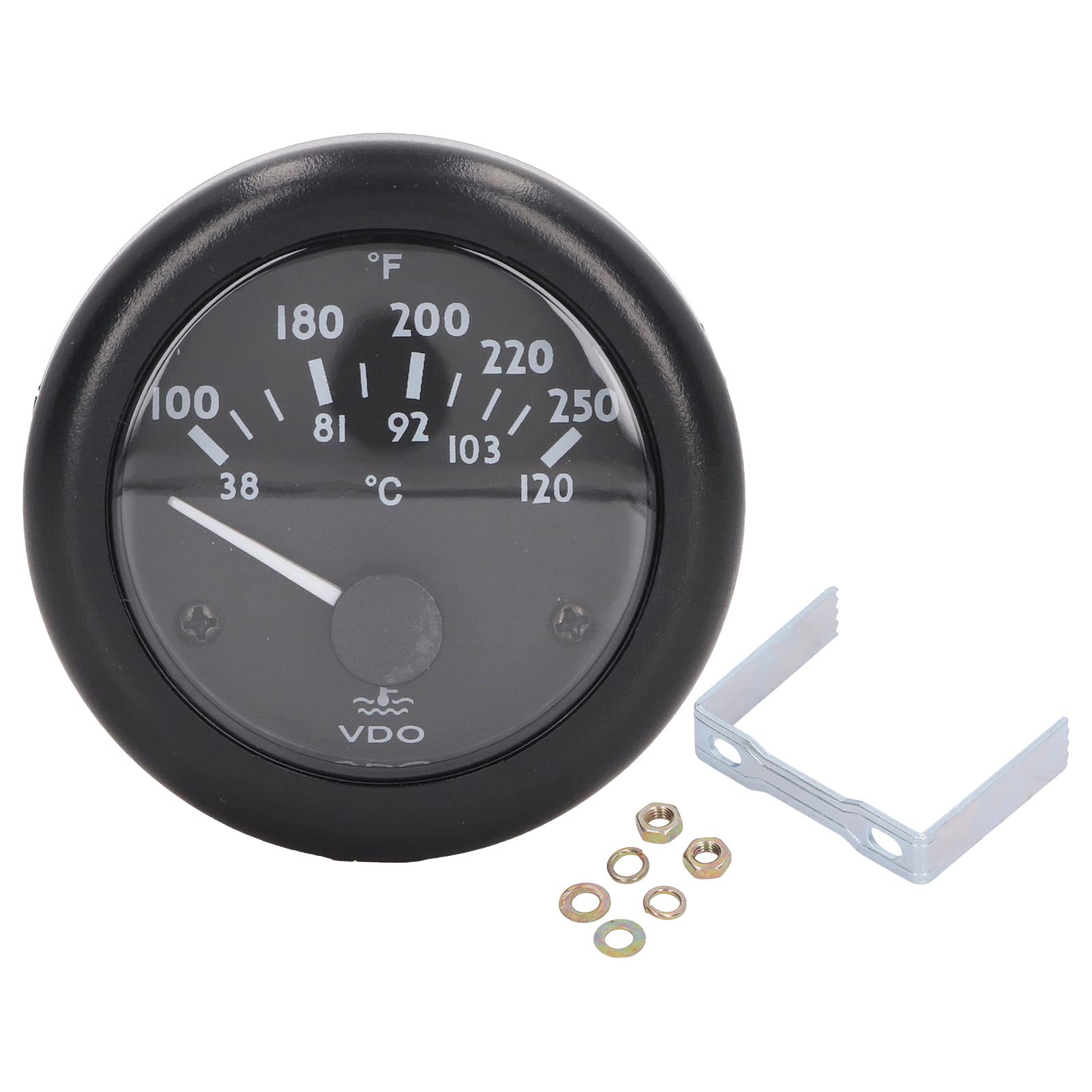 Photo 1 of 2 Inch/52mm Engine Water Temperature Gauge - Oil & Water Temperature Diesel Generator Water Temp Meter(24V)