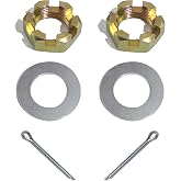 iBroPrat 2Set Trailer Nut Kits 1" Spindle Shaft Can-am Castle Nuts 1" Washers 2.25" Cotter Pins for 1" Shaft Spindle