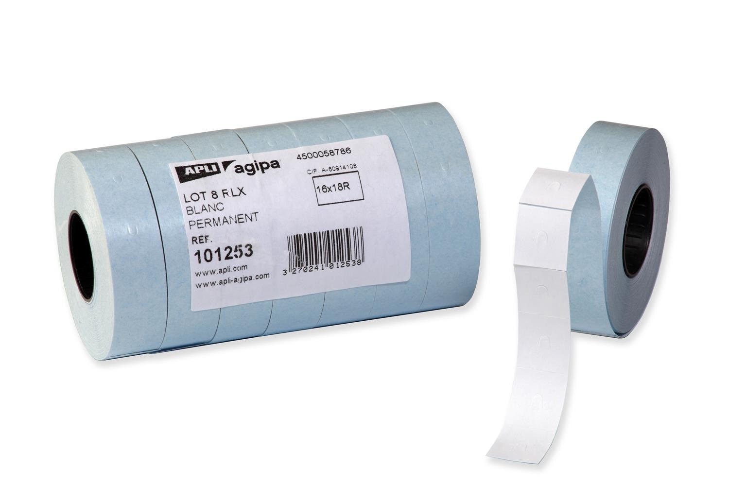 Agipa 101253 Labels for Pricing Labeller White