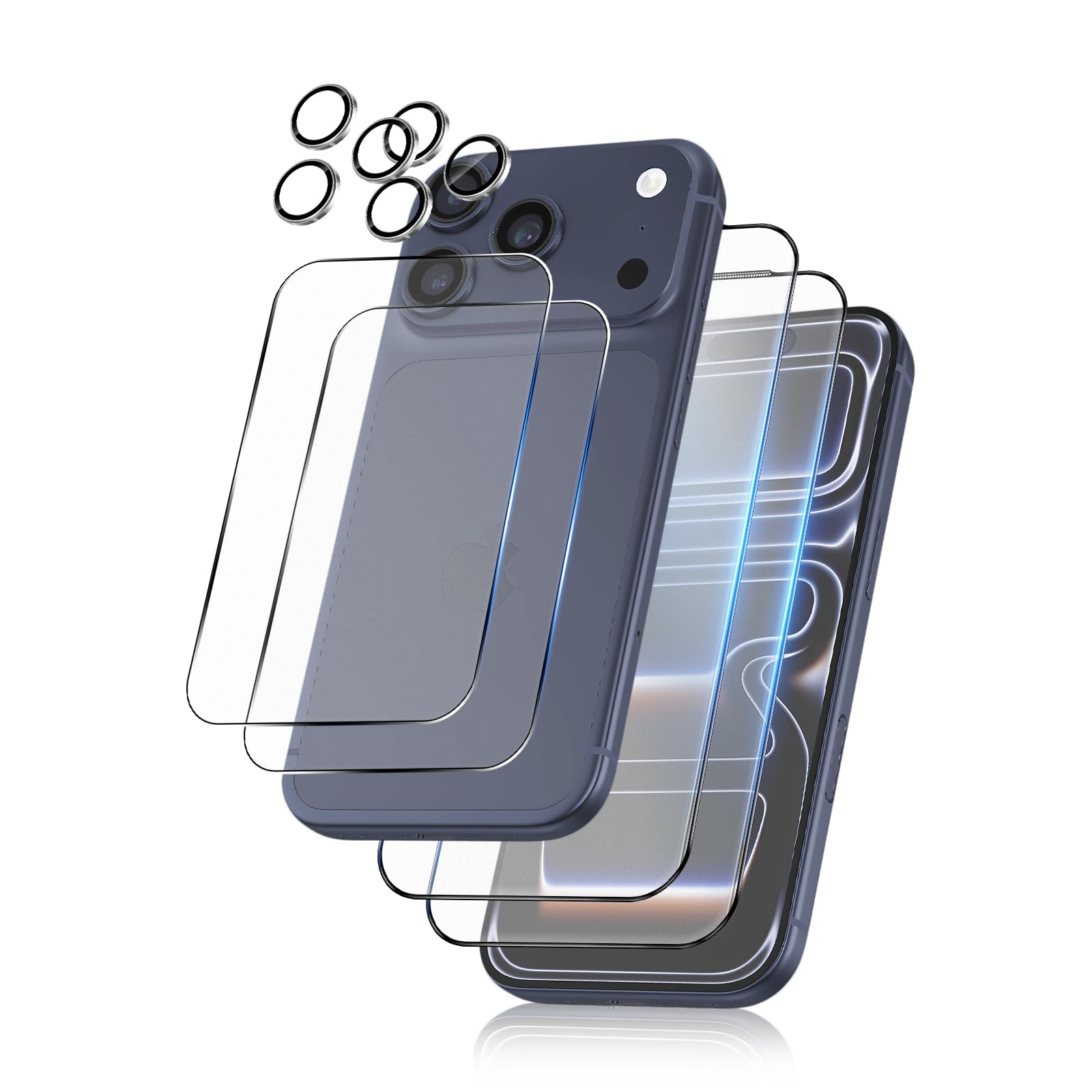 Photo 1 of [2+2+2Pack]for iPhone 17 Pro Screen Protector[6.3 inch] Matte Glass Front and Back Screen Protector with Camera Lens Protector, Anti-Glare& Anti-Fingerprint 9H Tempered Glass, Smooth as Silk