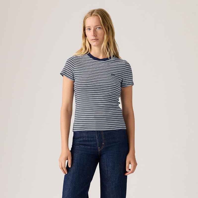 Essential Hm Ls Tee Mila Stripe Peacoat