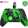 PDP Gaming REMATCH GLOW Enhanced Wired Gaming Controller: Licensed Gamepad for Xbox Series X|S, Xbox One, Windows PC, Mappable Back Buttons, Advanced Customizable App - Jolt Green (Glow in the Dark)