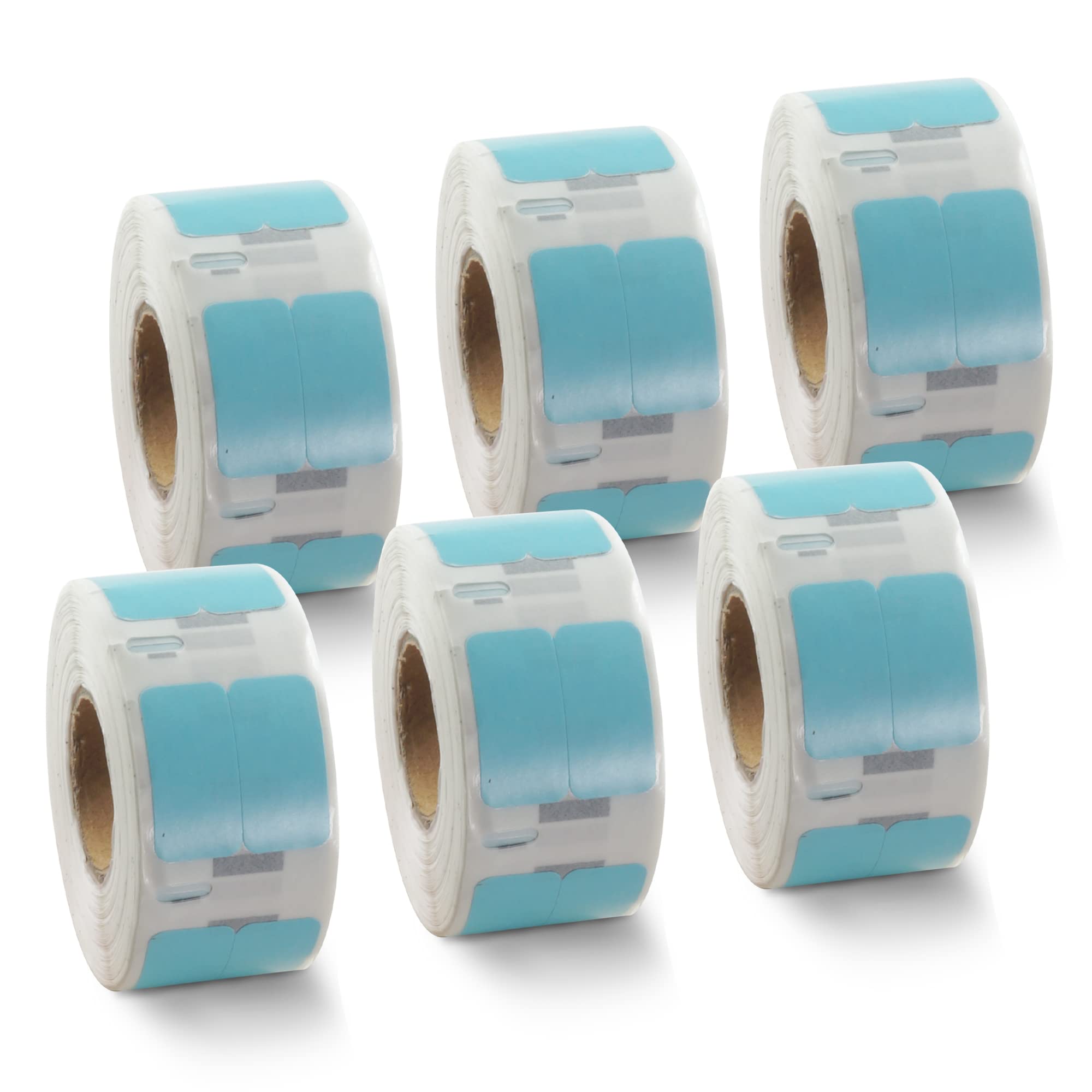 BETCKEY - 6 Rolls Blue Small Multi-Purpose Labels Compatible with DYMO 11353(S0722530), 13mm x 25mm, 6000 Colored Labels Compatible with DYMO LabelWriter 450, 4XL, NOT Fit 550 or 5XL