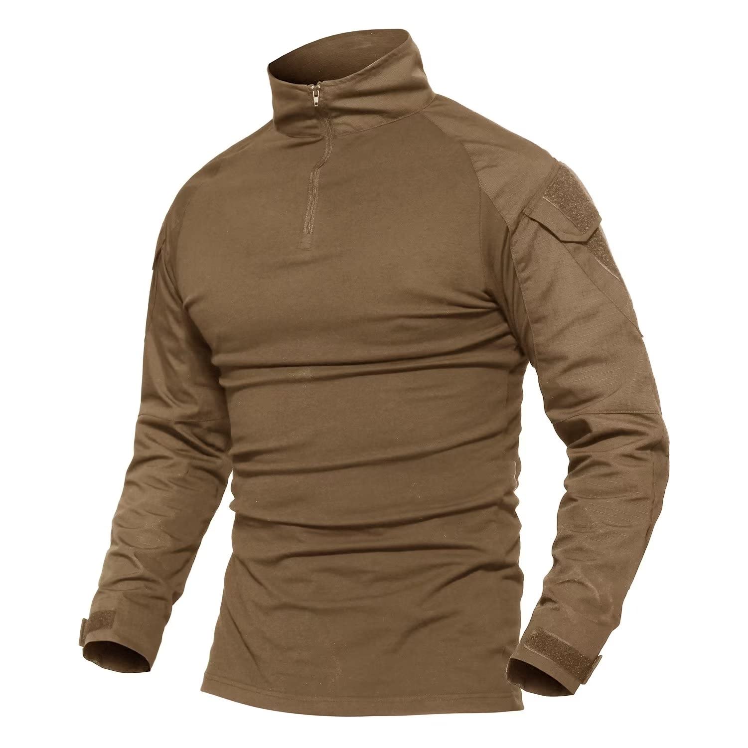 Photo 1 of MAGCOMSEN Combat Shirt Men Long Sleeve Tactical Hiking Hunting Fishing Work Shirt Brown xl