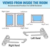 Aongray 2 Pairs Window Restrictors Locks 304 Stainless Steel UPVC 100mm Safety view 5