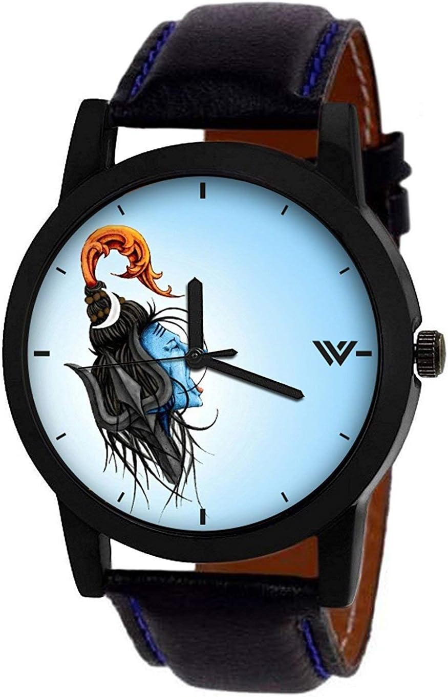 MVS Analogue Print Dial Synthetic Leather Belt Boys/Gents Watch