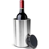 Wine Bottle Chiller, Stainless Steel Wine Cooler Bucket with Ice Pack White Wine Bottle and Champagne, Perfect Wine Accessories for Wine Lovers