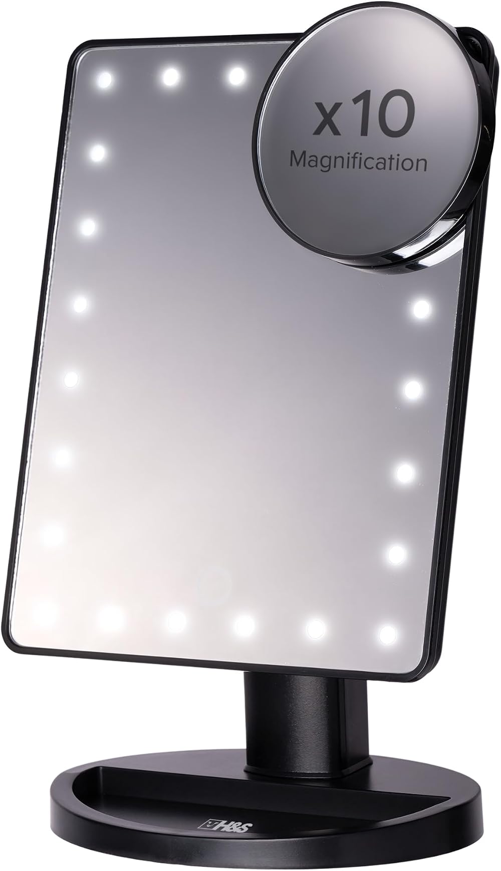 H&S Makeup Mirror with Lights - LED Vanity Mirror & 10x Magnifying Mirror