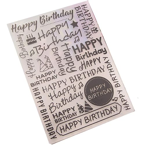 Happy Birthday Plastic Embossing Folder for Scrapbook DIY Album Card Tool Plastic Template