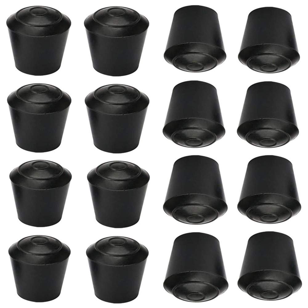 16 Pcs Chair Leg Tips Caps 16mm Anti-Slip Rubber Chair Ferrule Table Feet Protector Chair Leg Tips Reduce Noise Prevent Scratches