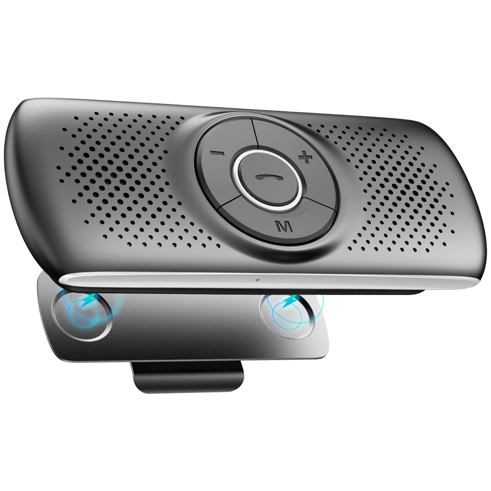 AGPTEK Hands Free Car Phone Kit Bluetooth 5.0 Car Speaker for GPS Music with TF Card Slot, Siri Google Assistant Support, Wireless in Car Visor Speakerphone Kits for Android & iOS Phone
